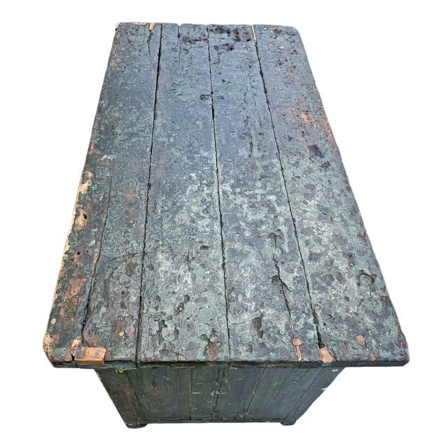 Blue Antique Rustic Farmhouse North India Shop Cabinet For Sale - Image 8 of 13