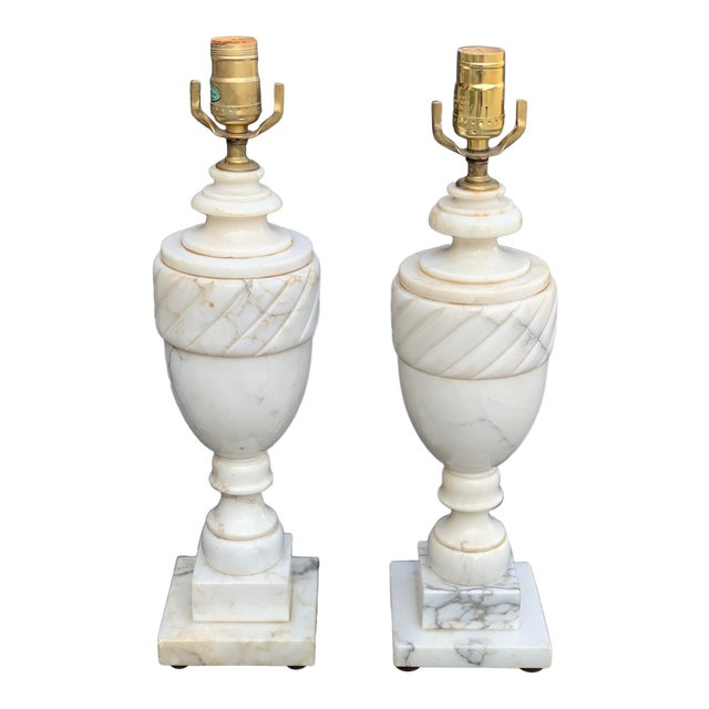 Italian Marble Lamps a Pair Chairish