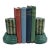 Vintage Green Onyx Marble Bookends, Italian, Mid-20th Century For Sale