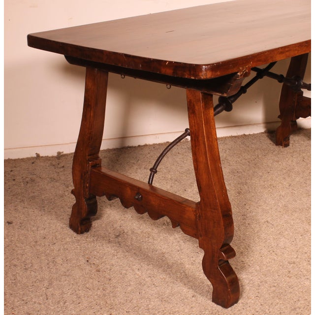 Wood Antique Spanish Walnut Table, 1600s For Sale - Image 7 of 14