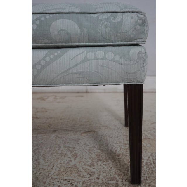 Stickley Colonial Williamsburg Damask Upholstered Ottoman For Sale In Philadelphia - Image 6 of 16