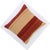 A one-of-a-kind handwoven wool kilim floor pillow featuring a warm gold ground with bold red and rust stripes. Fully...