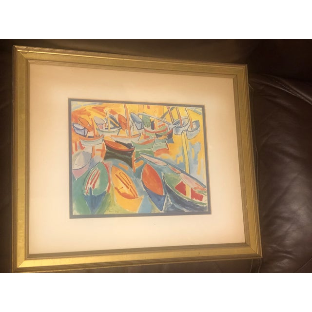 1990s Raoul Dufy "Boats at Martigues" Framed Metropolitan Museum of Art Print, 1991 For Sale - Image 5 of 12