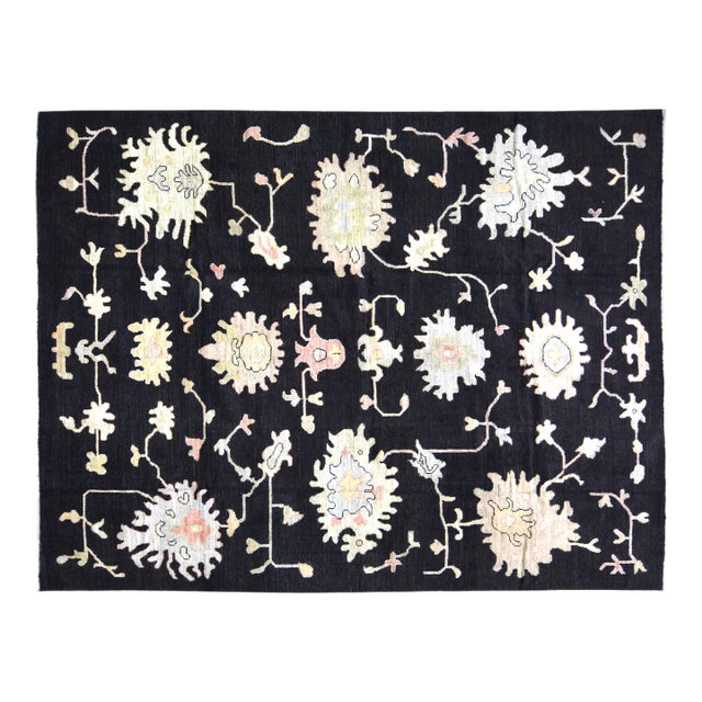 Turkish Oushak Hand Knotted Wool Rug, 8'1"x10' For Sale