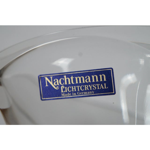 Vintage Nachtman Lichtcrystal Faceted German Crystal Centerpiece Bowl Candy Nut Dish For Sale - Image 9 of 10