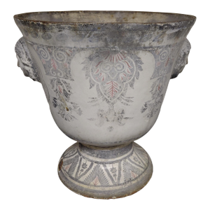 19th Century Enameled Cast Iron Urn