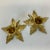 1970s Vintage Traditional Americana Brass Poinsettia Candle Holders - A Pair. For Sale - Image 11 of 12