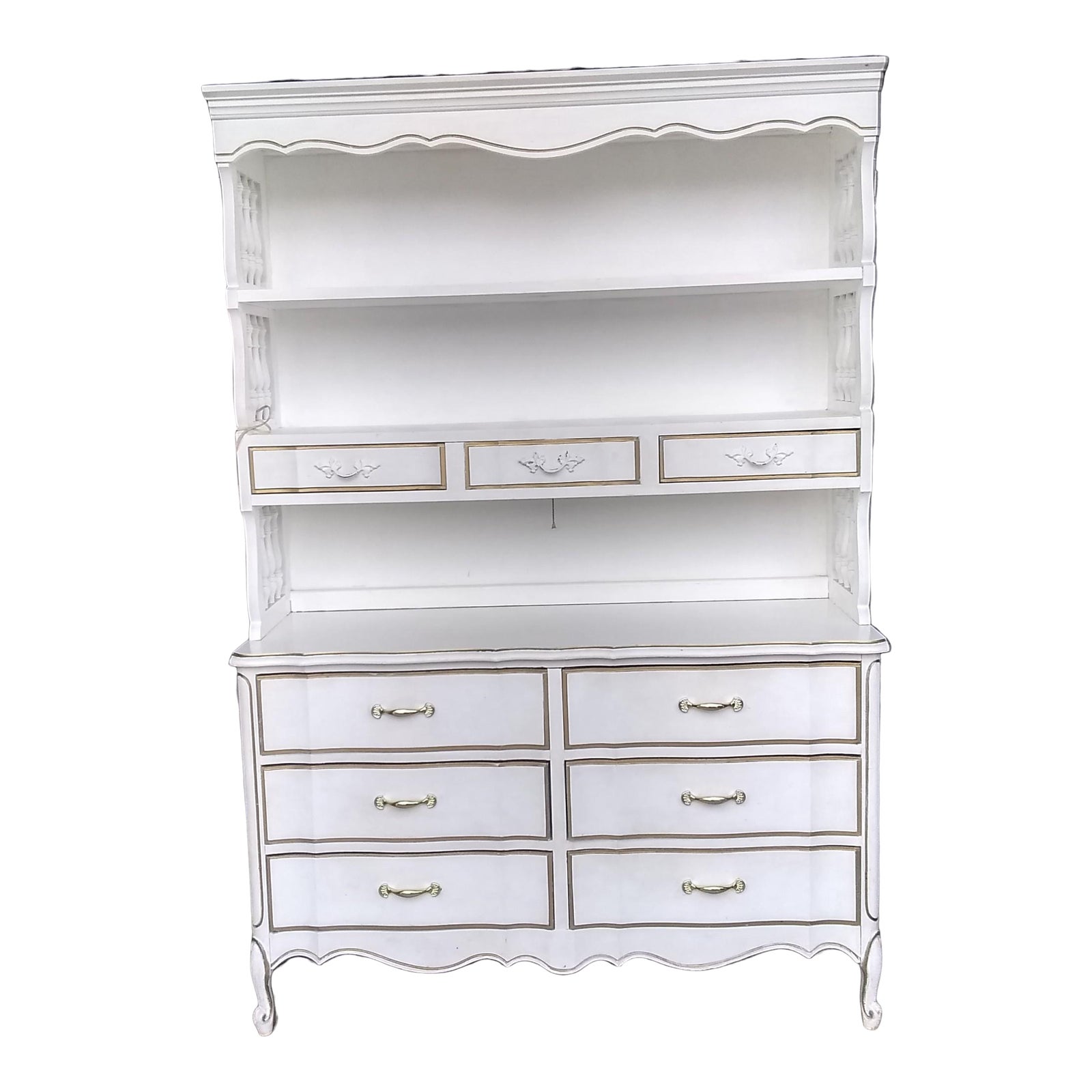 Dixie French Provincial Dresser With Hutch Chairish