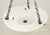 Metal Mid 20th Century Restored French Art Deco White Alabaster Dish Pendant Light For Sale - Image 7 of 8