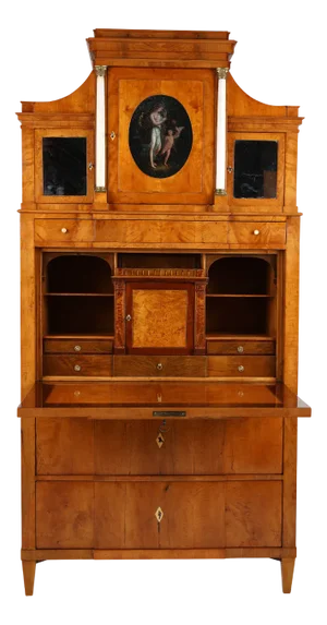 Biedermeier Secretary in Pearwood, Braunschweig, Germany, 1820s
