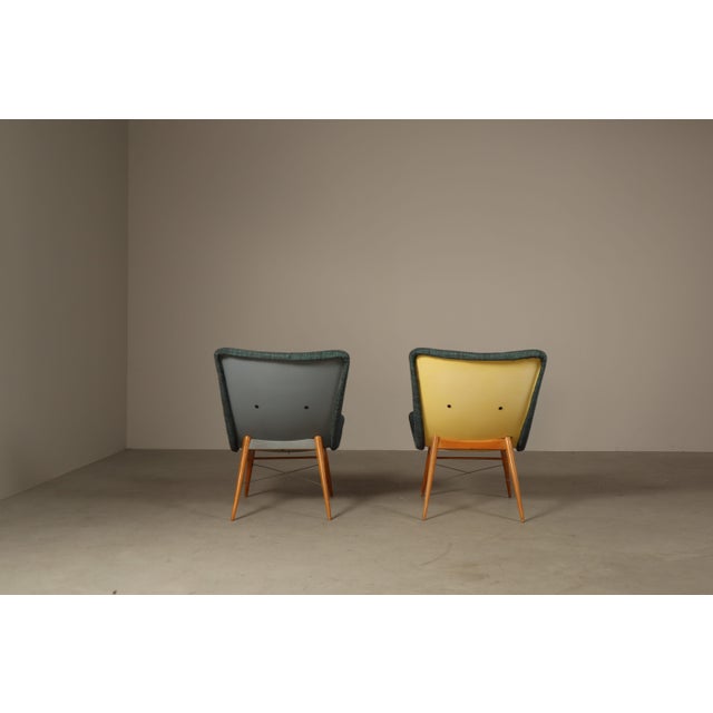 Lounge Chairs by Miroslav Navrátil for Český Nábytek, Former Czechoslovakia, 1950s, Set of 2 For Sale - Image 4 of 16