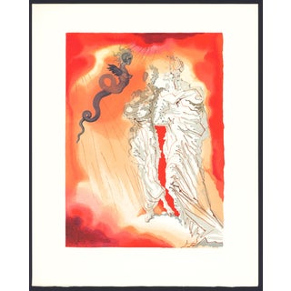1963 Dalí Divine Comedy Engraving Enfer Chant 17 "La Fraude (The Fraud) For Sale