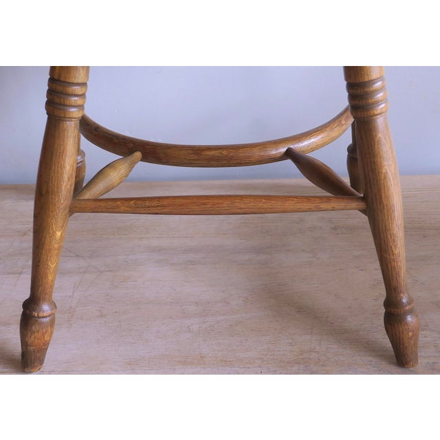 Mid-Century Modern Lyre Back Windsor Elbow Armchair in Oak, 1960s For Sale - Image 10 of 13