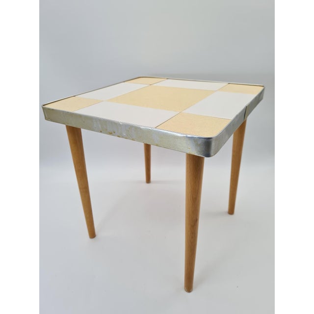 Small Mid-Century Modern Coffee Table with Ceramic Top, 1960s-1970s For Sale - Image 4 of 10