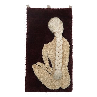 Wool Tapestry of Nude Seated Woman in the style of Don Freedman, 1960s For Sale