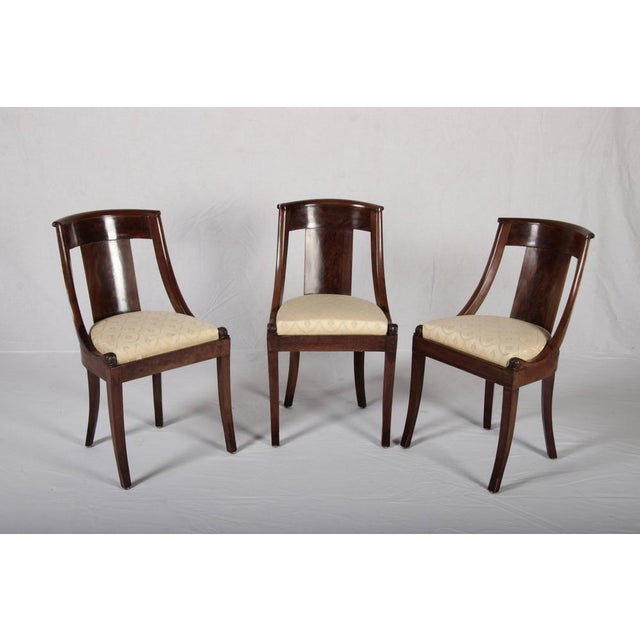 Antique Gondola Chairs in Mahogany, 1830, Set of 4 For Sale - Image 10 of 18