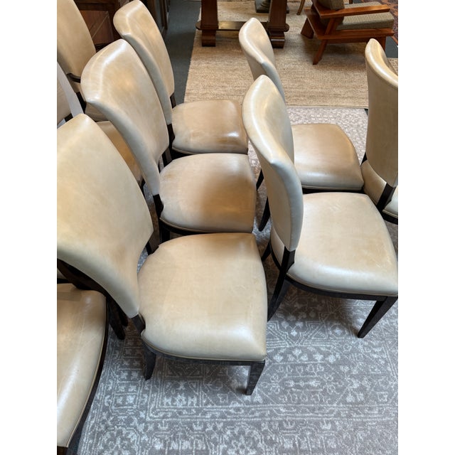Nancy Corzine Illusion Leather Dining Chairs, Set of Ten For Sale - Image 13 of 17