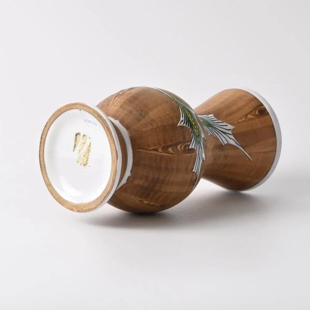 1960s Wood Pattern Italian Vase from Fiamma, 1960s For Sale - Image 5 of 10