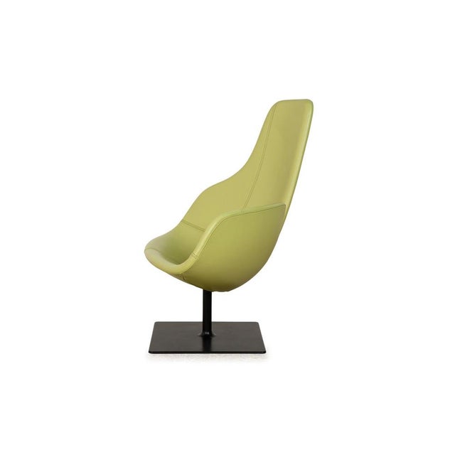 Fjord Leather Armchair in Green by Patricia Urquiola for Moroso For Sale - Image 10 of 11