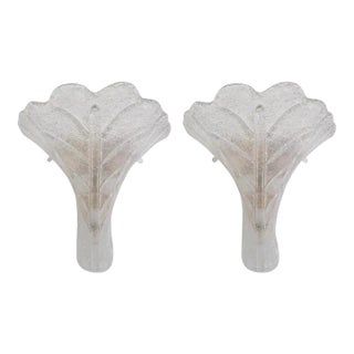 1950s Graniglia Shield Sconces by Barovier E Toso, a Pair For Sale