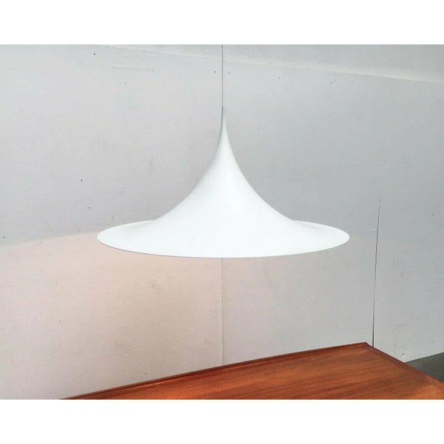 White Vintage Semi Pendant Lamp by Bondrup & Thorup for Fog & Mørup For Sale - Image 8 of 18