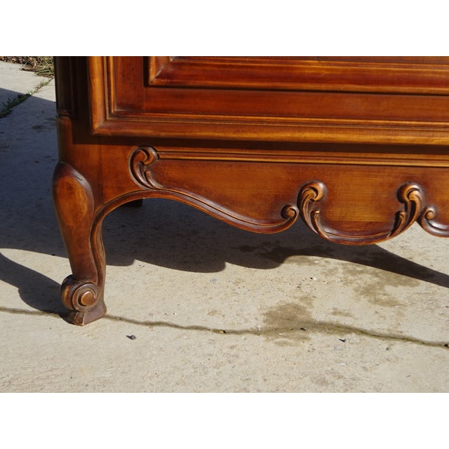 Louis XV Cherrywood Bonnetière, 1980s For Sale - Image 11 of 18
