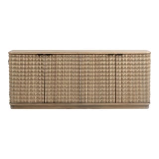 Rippled Elm Four-Door Sideboard For Sale