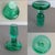 Transparent 1968 Vintage Blenko #49 Clear Crackle Pinched Decanter W/ Green Stopper MCM 11.5" For Sale - Image 8 of 10