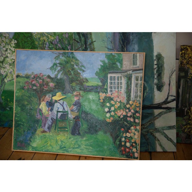 Grace B. Keogh Painting "Garden Lunch" For Sale In New York - Image 6 of 6