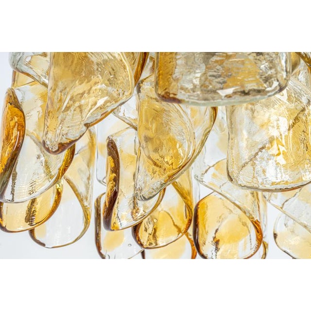 Metal Large Murano Glass Tubes Flush Mount Light from Kaiser, Germany, 1960s For Sale - Image 7 of 17