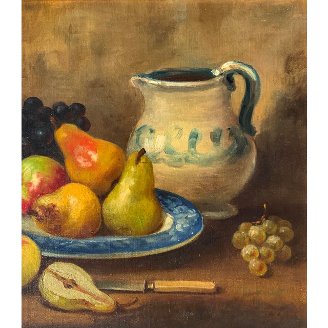 Early 20th Century Early 20th Century Still Life Oil Painting. Signed. For Sale - Image 5 of 13