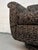 Black Pair of Mid 20th Century Swivel Club Chairs W/ Abstract Upholstery For Sale - Image 8 of 10