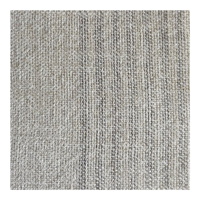 Cafe Noir Stripe Linen Sample For Sale