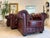 Chesterfield Leather Sofa Set, Set of 3 For Sale - Image 5 of 18