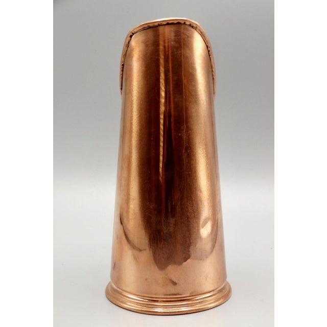 English Miniature English Novelty Copper Coal Scuttle Vase 9.25" Height For Sale - Image 3 of 7