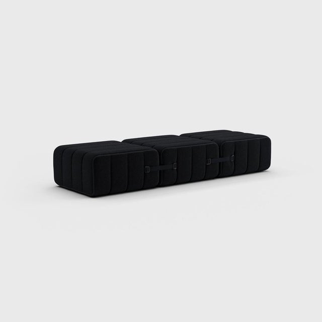 Not Yet Made - Made To Order Curt Modular Set - Flexible Bench - Sera - Ebony (Black) by Ambivalenz, Set of 3 For Sale - Image 5 of 5