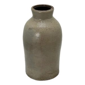 Antique Mid 19th Century American Stoneware Oyster Crock - Jar by Cowden & Wilcox Harrisburg Pennsylvania