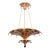 Yellow Vintage Art Deco Two-Tiers Upside Down Umbrella Ceiling Chandelier With Faux Tortoiseshell For Sale - Image 8 of 8