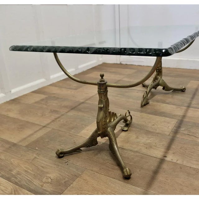 1960s Mid-Century Brass and Glass Coffee Table, 1960s For Sale - Image 5 of 13