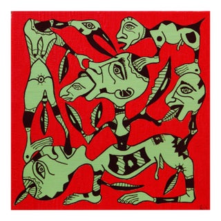 KEJ, Prédation, 2020, Oil on Canvas For Sale