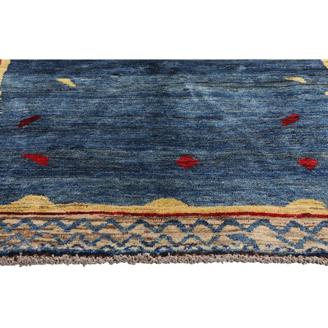 Vintage Persian Gabbeh Rug, 05'01 X 06'05 For Sale - Image 4 of 10