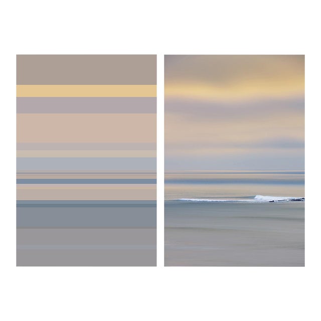 Contemporary Abstract Archival C-Print Photography “Temporal Perception # Petite Vague (Diptych)" by Serge Hamad For Sale