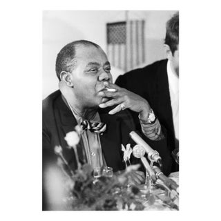 Louis Armstrong Smoking a Cigarette, Berlin, 1965 For Sale