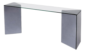 Console Table in Mirrored Glass by Guiseppe Raimondi for Cristal Art, Italy, 1970s