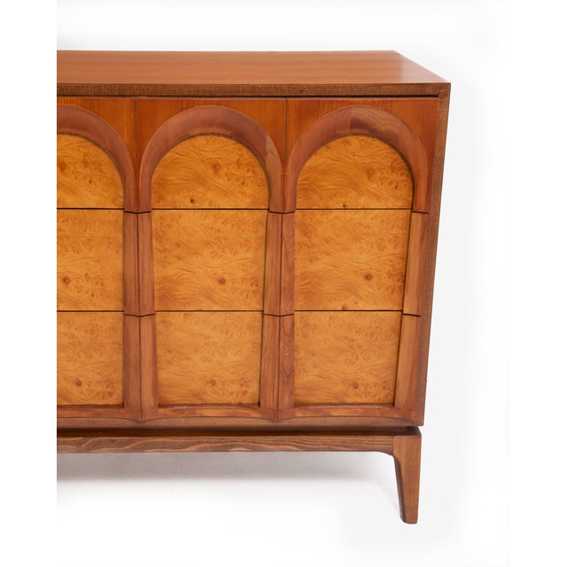 Thomasville Arched Series Dresser Sideboard Credenza Travertine Top Mid Century 1960s For Sale - Image 10 of 13