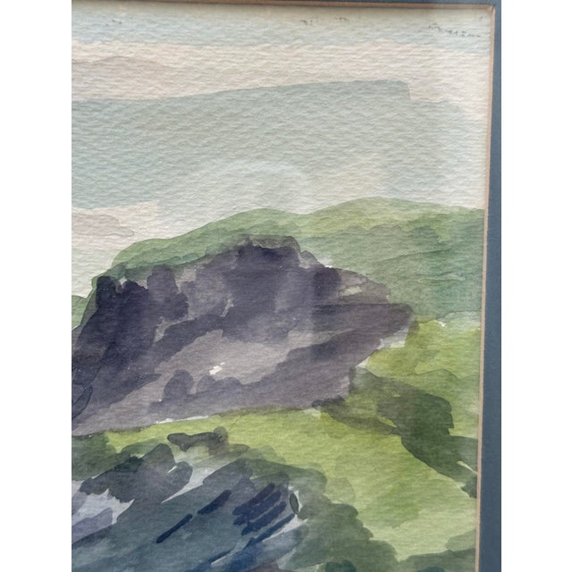 Irish Mid-Century Coastal Landscape Watercolor Painting, Inscribed 1983, Bernard McDonagh. For Sale - Image 10 of 11