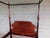 Vintage Mahogany Georgian Style Queen Size Draper Carved Tester Poster Bed Measurements Internal Mattress Area 61"W x 81"L...