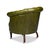 Not Yet Made - Made To Order Pair of Green Leather Barrel Back Chairs For Sale - Image 5 of 12