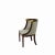 Pair of Empire armchairs with handles in the form of bronze rams heads. hey represent a semi-cylindrical volume with...
