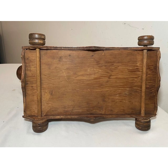 Arge Antique Hand Made Carved Folk Art Wood Military Cannon Model Sculpture For Sale - Image 13 of 13